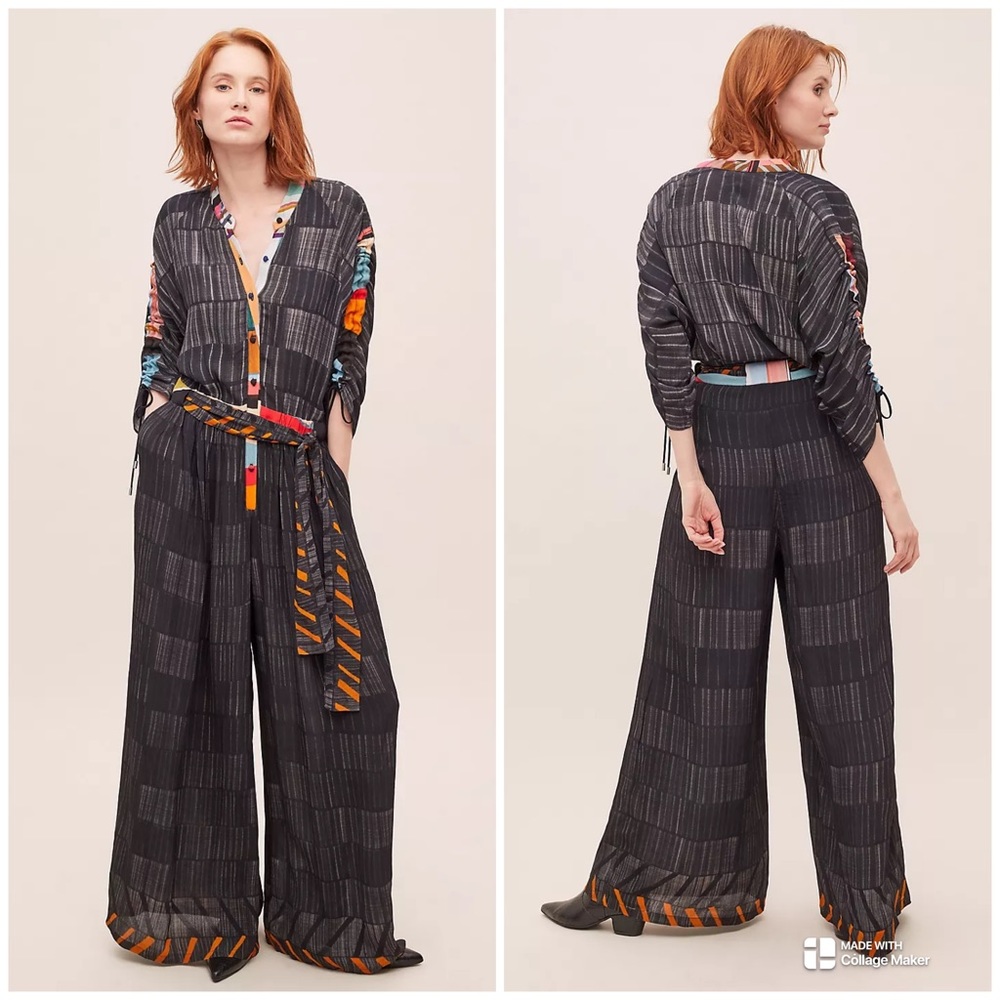 Anthropologie bl-nk Arel Checked Jumpsuit Size L (loose/oversized)